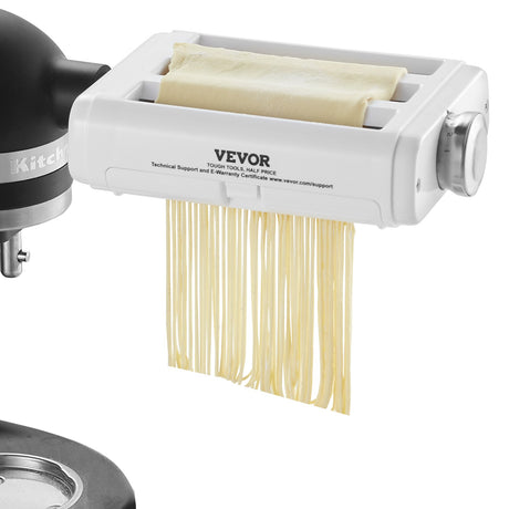 Three in one stainless steel pasta roller and cutter attachment set