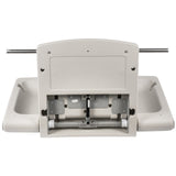 Wall mounted fold down baby change station in grey