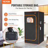 Portable far infrared sauna tent, 1400W with foldable chair