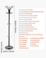 Point Lonsdale Marble Base Coat Stand with Umbrella Holder