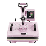 Full attachment set included with the pink 8 in 1 heat press