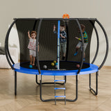 Keppel Round Trampoline with Enclosure and Ladder, 10ft