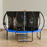 Keppel Round Trampoline with Enclosure and Ladder, 12ft