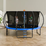 Keppel Round Trampoline with Enclosure and Ladder, 14ft