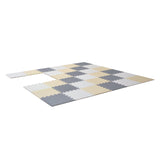 Interlocking EVA foam mat tiles stacked