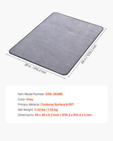 Office Chair Mat for Hard Floors, Corduroy, 915 x 1225 mm, Grey - view 7