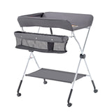 Baby Change Table with Storage and Wheels, Dark Grey - view 9