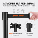 Four way belt adapter on stanchion post