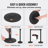 HDPE stanchion base close up