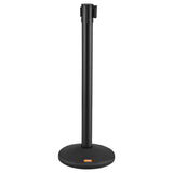 Black plastic stanchion set contents