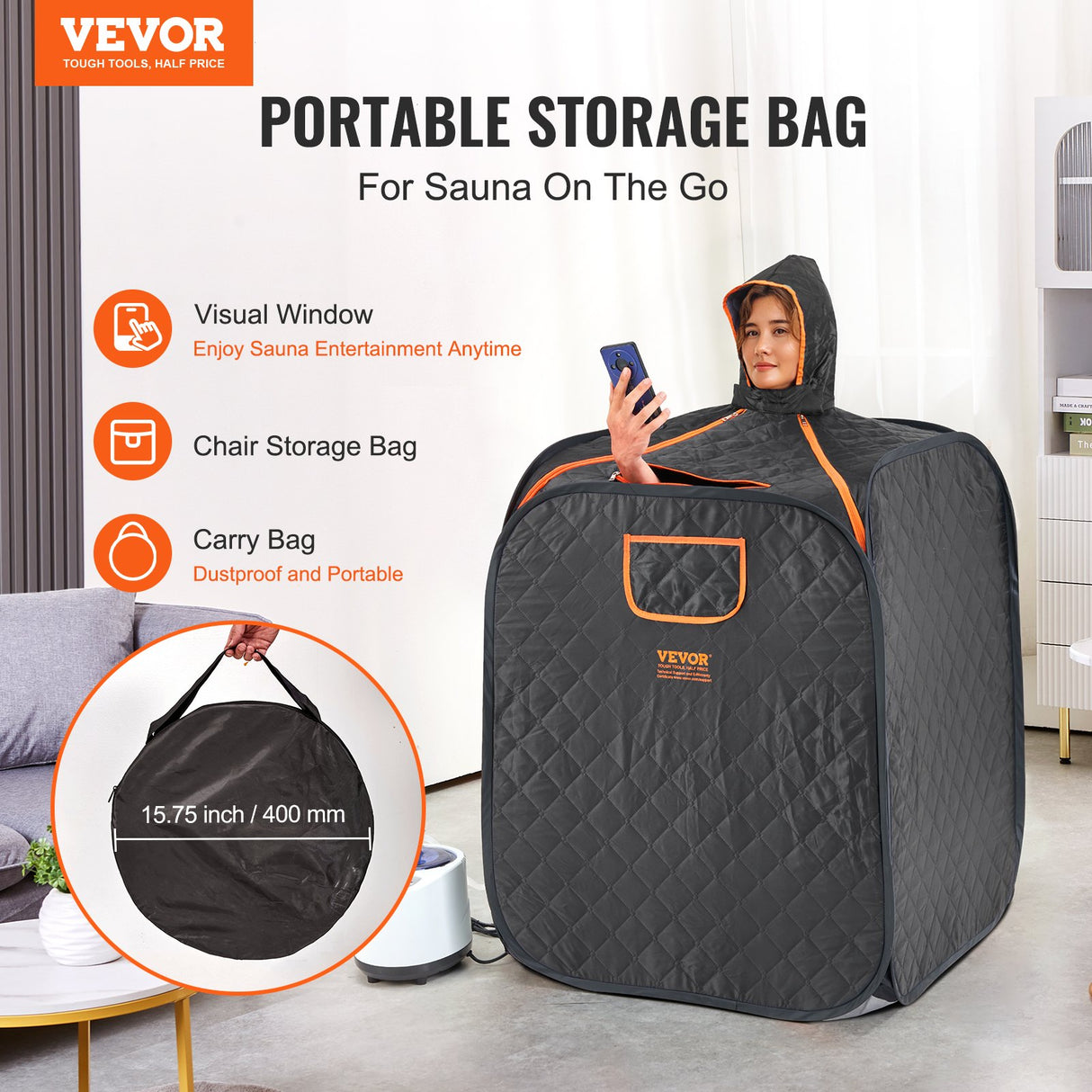 Trinity Portable Steam Sauna Tent, 1000W
