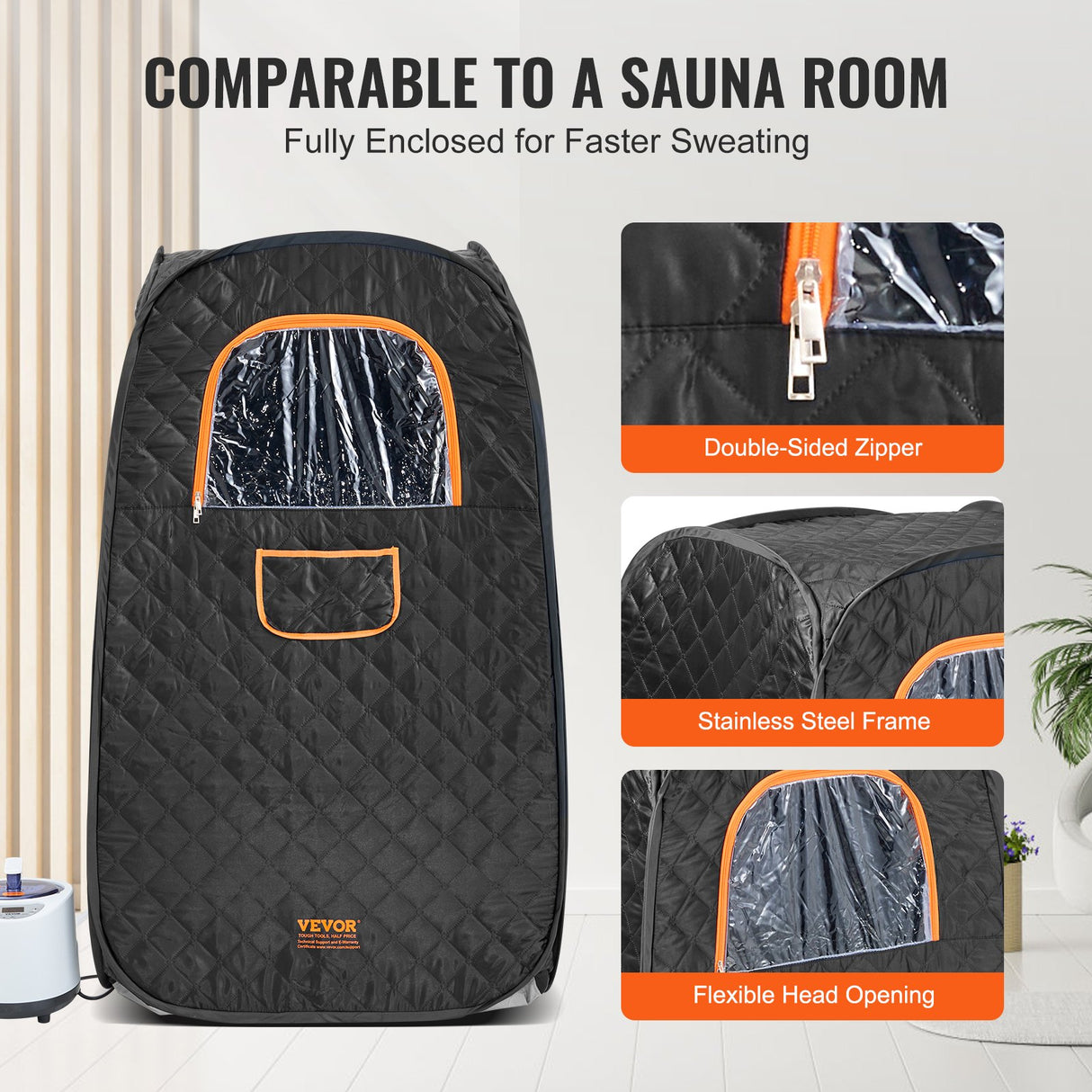 Trinity Portable Steam Sauna Tent, Compact 1000W