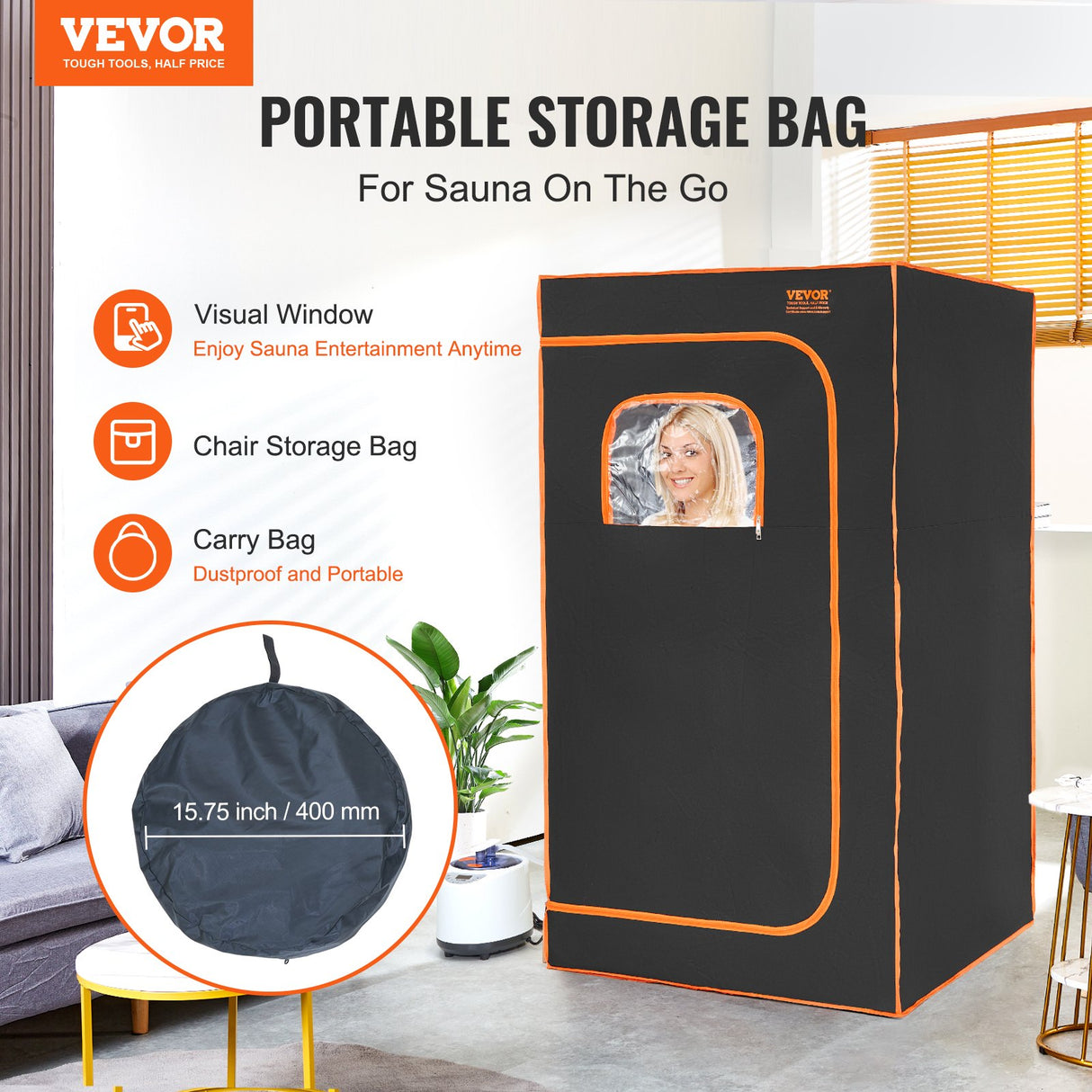 Trinity Portable Steam Sauna Tent, Full Size 1000W