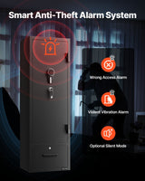 Bardolino Gun Safe, 4 Rifle Cabinet, Digital and Key Lock