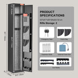 Schwaegalp Steel Gun Safe, 3 Rifle and 4 Pistol, Biometric