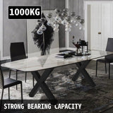 Black steel X frame heavy duty dining table legs set of two