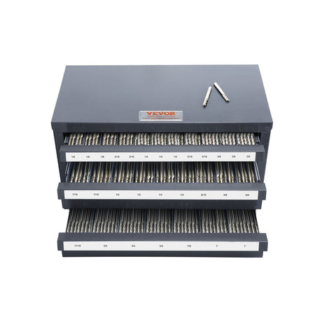 Julier Steel End Mill Storage Cabinet, 3 Drawer, 29 Compartment