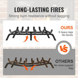 Goolwa Fireplace Log Grate, Heavy Duty Steel