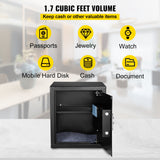 Competa Fingerprint Security Safe, 1.7 cu.ft, Digital and Key Lock
