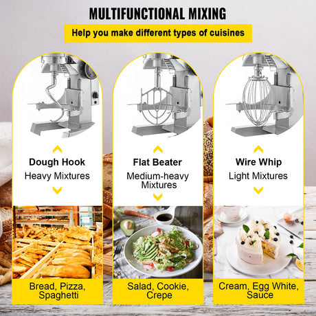 Wire whip attachment whisking cream in commercial stand mixer