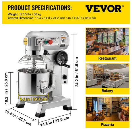 Turning wheel that raises and lowers the bowl on the commercial stand mixer