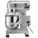 Commercial stand mixer in a bakery kitchen setting