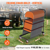 Folding Chair Dolly Trolley loaded with folding chairs