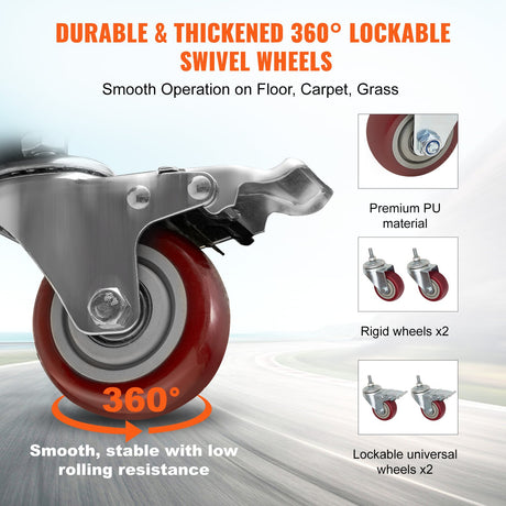 Folding Chair Dolly Trolley castors