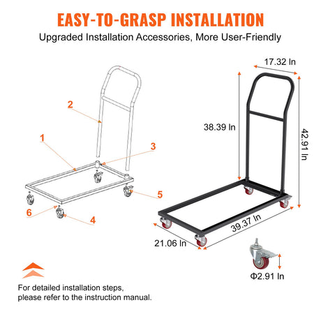 Folding Chair Dolly Trolley elastic securing cord