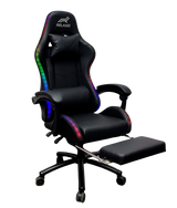 Ergonomic Gaming Chair with LED Lights and Footrest — Pink White, Blue or Black — Allure Home Collections