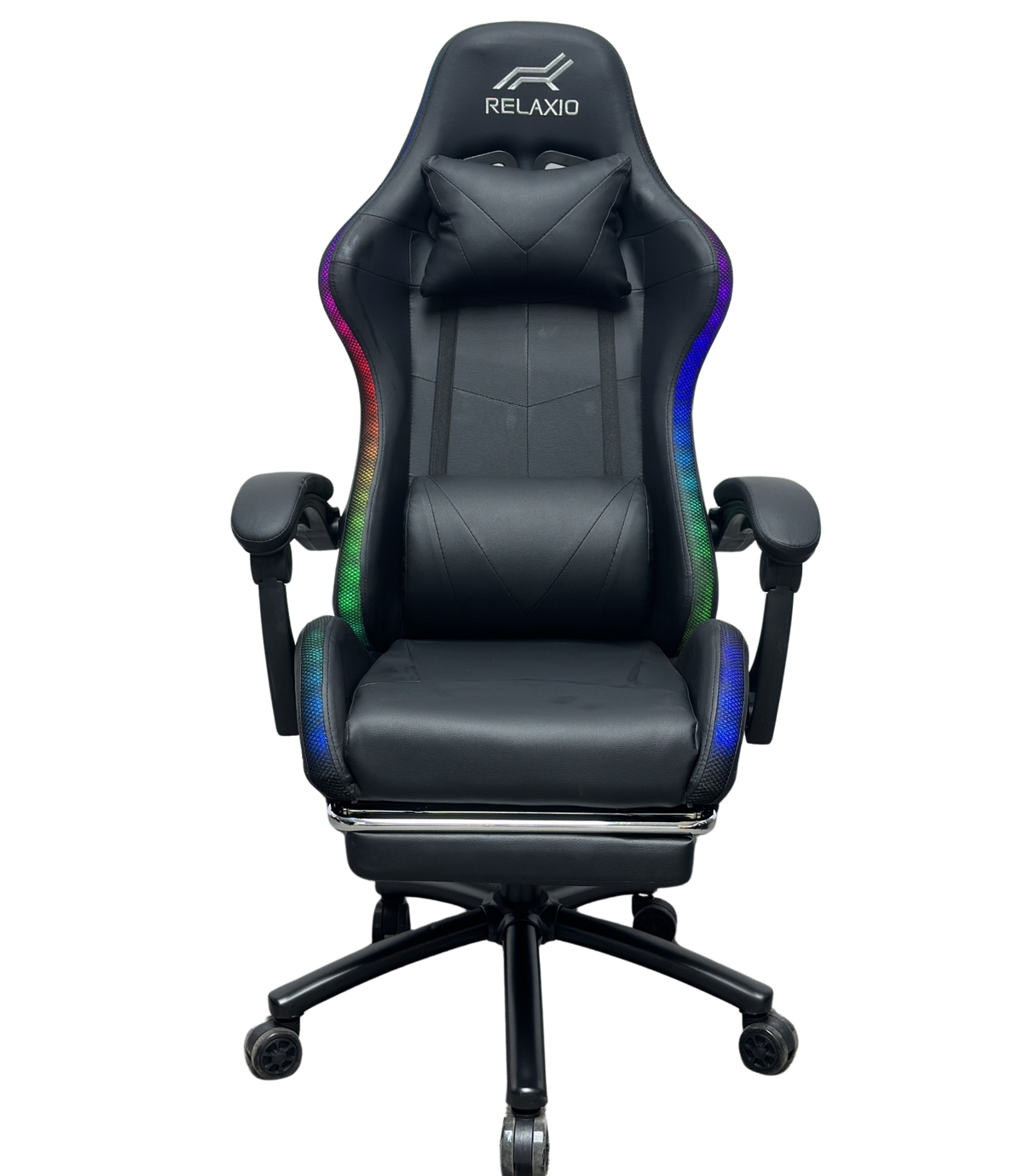 Ergonomic Gaming Chair with LED Lights and Footrest — Pink White, Blue or Black — Allure Home Collections