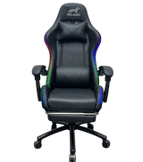 Ergonomic Gaming Chair with LED Lights and Footrest — Pink White, Blue or Black — Allure Home Collections