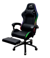 Ergonomic Gaming Chair with LED Lights and Footrest — Pink White, Blue or Black — Allure Home Collections
