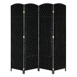 Swifts Creek 4 Panel Folding Room Divider Screen, Black
