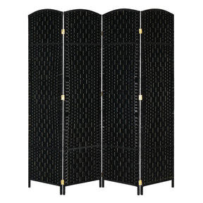 Swifts Creek 4 Panel Folding Room Divider Screen, Black