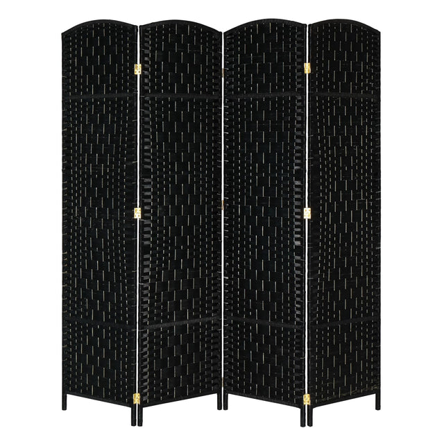 Swifts Creek 4 Panel Folding Room Divider Screen, Black