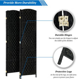 Swifts Creek 4 Panel Folding Room Divider Screen, Black view 2