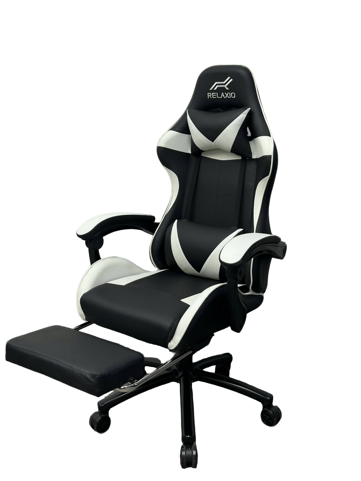 Ergonomic Gaming Chair with Headrest and Footrest — Black, White or Red — Allure Home Collections