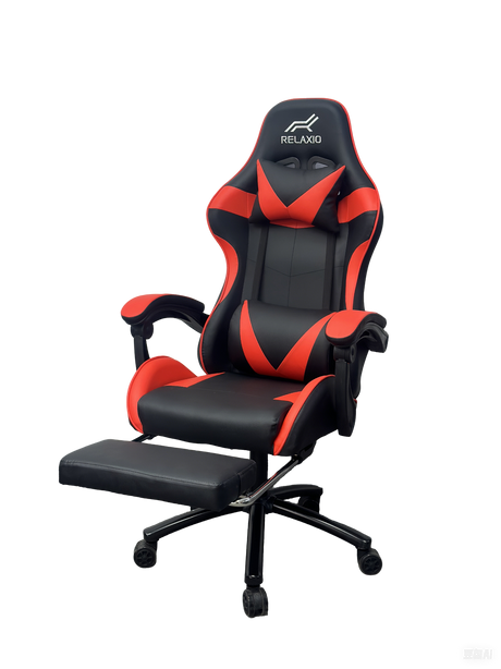 Ergonomic Gaming Chair with Headrest and Footrest — Black, White or Red — Allure Home Collections