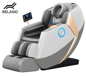 Miyajima grey full body zero gravity massage recliner in a living room