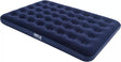 Full size flocked air mattress with coil beam support