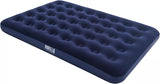 Full size flocked air mattress with coil beam support