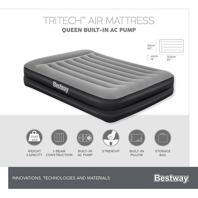 Consolation Queen Air Mattress, Tritech Raised 46cm