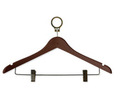 Elegant Anti-Theft Wooden Cloth Hangers - Brown