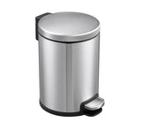 Round Soft Closing Stainless Steel PEDAL Bin for Bathroom Kitchen and Office Use