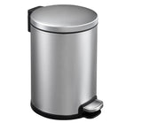 Round Soft Closing Stainless Steel PEDAL Bin for Bathroom Kitchen and Office Use