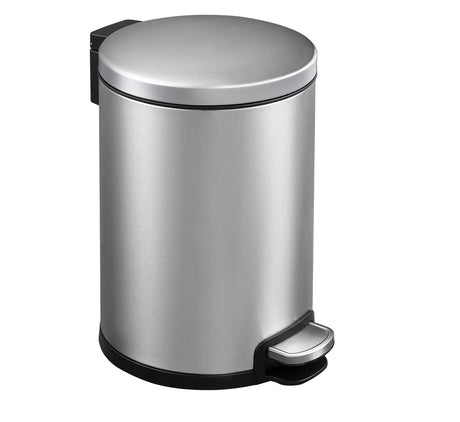Round Soft Closing Stainless Steel PEDAL Bin for Bathroom Kitchen and Office Use