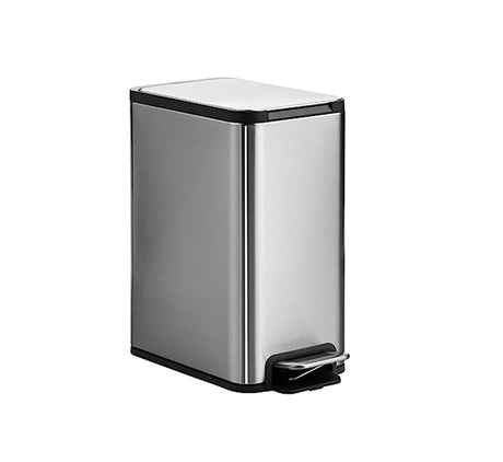 SS Indoor Trash Can With Foot Pedal - Pedal Bin for Kitchen, Bathroom, and Office Use