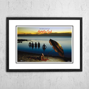 Framed A2 print of the 1980 Australian Crawl Boys Light Up in store promotional poster artwork