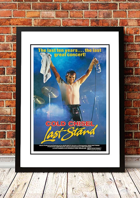 Framed A3 reproduction print of the Cold Chisel Last Stand 1983 movie poster artwork